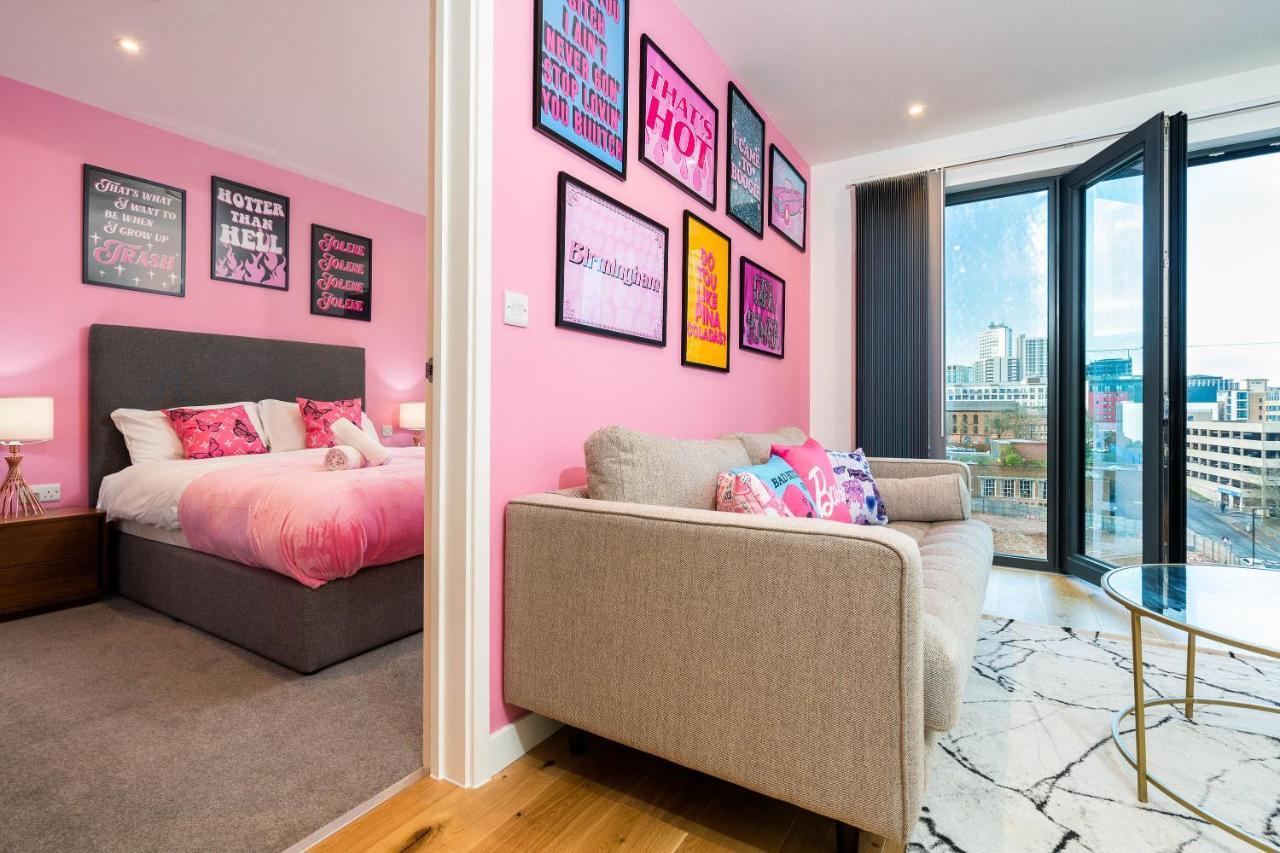 Maevela Apartments ☆ Pink Luxury Apartment With Balcony - Birmingham City Centre - 5 Min Walk From Bullring, Cube, Mailbox, New Street Station - Free Netflix & Wifi エクステリア 写真